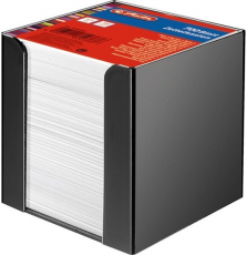 Zettelbox schwarz 700 Blatt weiß 9x9cm