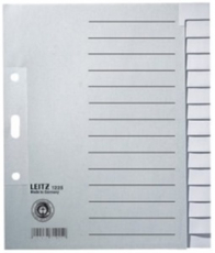 Register blanko A5 15-teilig Tauenpapier Leitz 100g grau 170x200mm Tab verstärkt