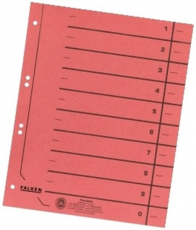 Trennblatt A4 rot 250g Falken 240 x 300mm schwarzer Organisationsdruck