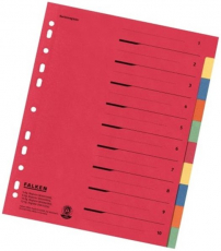 Register blanko A4 10-teilig Karton Falken 230g 240 x 297mm 2 x 5 Farben