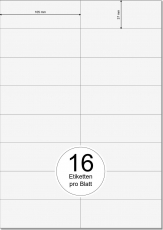 PRINTATION Papier-Etiketten (B105xH37mm) 500xA4 à 16 Eti.