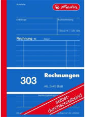 Formularblock Rechnung A6 2x 40 Blatt Herlitz selbstdurchschreibend (Nr. 303)