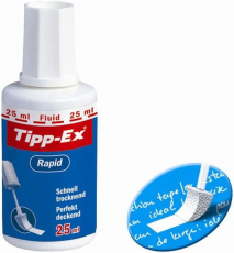 Tipp-Ex Korrekturflüssigkeit Rapid 8119145 schnelltrocknend 25ml weiß