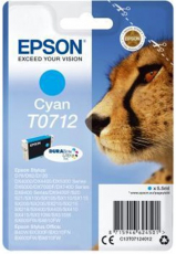 ORIGINAL Original Tinte Epson T0712, ca. 480 S., cyan