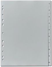 Register 1-10 A4 Plastik PP-Folie Herlitz, 225x297mm, Eurolochung, Aktionspreis