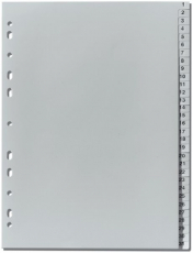 Register 1-31 A4 Plastik PP-Folie Herlitz, 225x297mm, Eurolochung