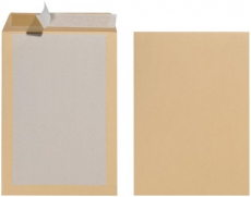 Kuvert 10x B4=353x250mm, ohne Fenster, braun, Haftklebung , Kartonrücken