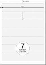 PRINTATION Papier-Etiketten (B190xH38mm) 500xA4 à 7 Eti.(z.B. als Rückenschild)