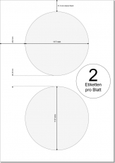 PRINTATION Papier-Etiketten Durchmesser 117mm 25xA4 à 2 Eti. für CDs