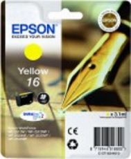 ORIGINAL Original Tinte Epson T1624 / 16, ca. 165 S., gelb