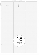 PRINTATION Papier-Etiketten (B63,5xH46,6mm) 500xA4 à 18 Eti.