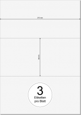 PRINTATION Papier-Etiketten (B210xH99mm) 500xA4 à 3 Eti.