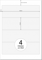 PRINTATION Papier-Etiketten (B190xH61mm) 500xA4 à 4 Eti. (z.B. als Rückenschild)