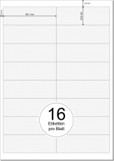 PRINTATION Papier-Etiketten (B99,1xH33,9mm) 500xA4 à 16 Eti.