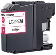 ORIGINAL Original Tinte Brother LC-22EM, ca. 1.200 S., magenta, MHD abgelaufen