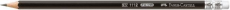 Bleistifte HB mit Gummitip 1112 HB 6-Kant, schwarz