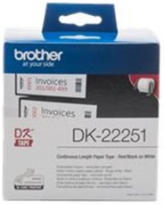 ORIGINAL Original Endlos-Etiketten Brother DK22251, 62mm x 15,24m, weiß