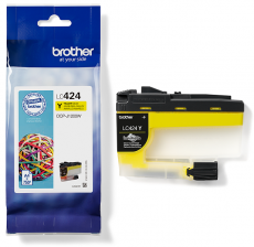 ORIGINAL Original Tinte Brother LC-424Y, ca. 750 S., gelb, MHD abgelaufen