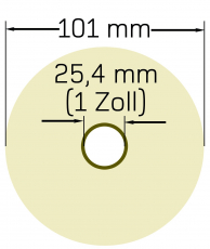 PRINTATION Thermo-Etiketten auf Rolle (B103x199mm), 250 Stück, Rollenkern 25mm
