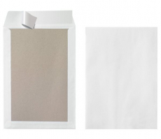 Kuvert 10x B4=353x250mm, ohne Fenster, weiß, Haftklebung, Kartonrücken
