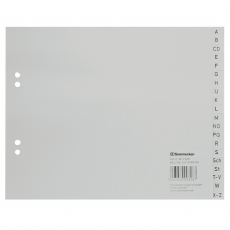 Register A-Z A4 1/2 Höhe Plastik PP-Folie, 225x180mm, Eurolochung