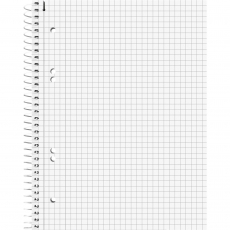 Collegeblock A5 weiss kariert 80 Blatt 70g 6-loch, Rand links BRUNNNEN