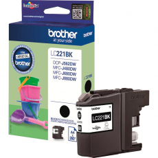 ORIGINAL Original Tinte Brother LC-221BK, ca. 260 S., schwarz, MHD abgelaufen