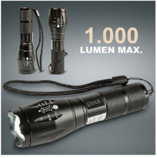 Eaxus LED Aluminium-Taschenlampe, starke 800-1.000 Lumen, bis 500m Leuchtweite