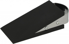 Türstopper Keilform, Kunststoff, schwarz mit Edelstahl-Handgriff