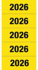 Inhaltsschildchen Jahreszahlen 2026 selbstklebend wie Leitz gelb (von Herma)