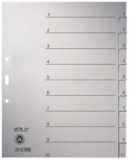 Register 1-10 A4 Tauenpapier Leitz 100g grau 240x300mm (1232-00-85)