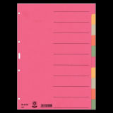 Register blanko A4 10-teilig Karton Leitz 230g 225x300mm farbig starker Karton