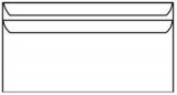 Kuvert 1000x DIN lang=110x220mm, ohne Fenster, weiß, Selbstklebung