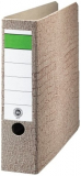 Archivordner A4/7.5cm Lederpappe braun Falken mit Steckmechanik und Griffloch