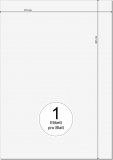 PRINTATION Papier-Etiketten (B210xH297mm=A4) 100xA4 à 1 Eti.