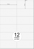 PRINTATION Papier-Etiketten (B105xH48mm) 100xA4 à 12 Eti.