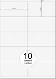 PRINTATION Papier-Etiketten (B105xH57mm) 100xA4 à 10 Eti.