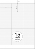 PRINTATION Papier-Etiketten (B70xH50,8mm) 25xA4 à 15 Eti.