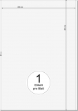 PRINTATION Papier-Etiketten (B200xH297mm) 25xA4 à 1 Eti.