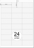 PRINTATION Papier-Etiketten (B66xH33,9mm) 100xA4 à 24 Eti.