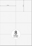 PRINTATION Folien-Etiketten matt transparent (B105xH74mm=A7) 25xA4 à 8 Eti.