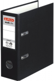 Ordner A5 hoch/7.5cm Plastiküberzug außen schwarz Herlitz mit Wechselfenster