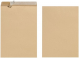 Kuvert 10x B4=353x250mm, ohne Fenster, braun, Haftklebung