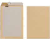 Kuvert 10x B4=353x250mm, ohne Fenster, braun, Haftklebung , Kartonrücken