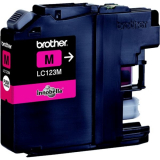 ORIGINAL Original Tinte Brother LC-123M, ca. 600 S., magenta