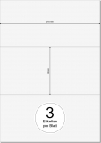 PRINTATION Papier-Etiketten (B210xH99mm) 100xA4 à 3 Eti.