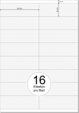 PRINTATION Papier-Etiketten (B105xH35mm) 25xA4 à 16 Eti.