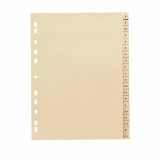 Register A-Z A4 Tauenpapier 110g chamois 20-teilig 225x297mm, Universal-Lochung