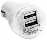 NEU Dual USB Ladegerät für Kfz-Zigarettenanzünder, weiß, 2 Anschlüsse