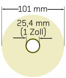 PRINTATION Thermo-Etiketten auf Rolle (B103x199mm), 250 Stück, Rollenkern 25mm